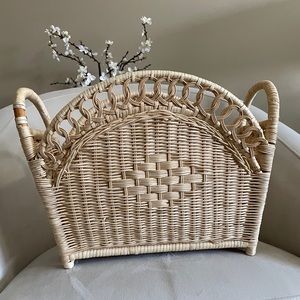 Boho Wicker Magazine Holder/Album Holder Display